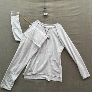 ClimateRight Cuddl Duds Shirt Womens Large Ivory Neps Thermal Raglan CDB317611